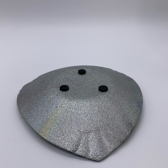 Metallic Quadrifoglio Art Glass Shallow Triangular Trinket Bowl Dish - Picture 8 of 11